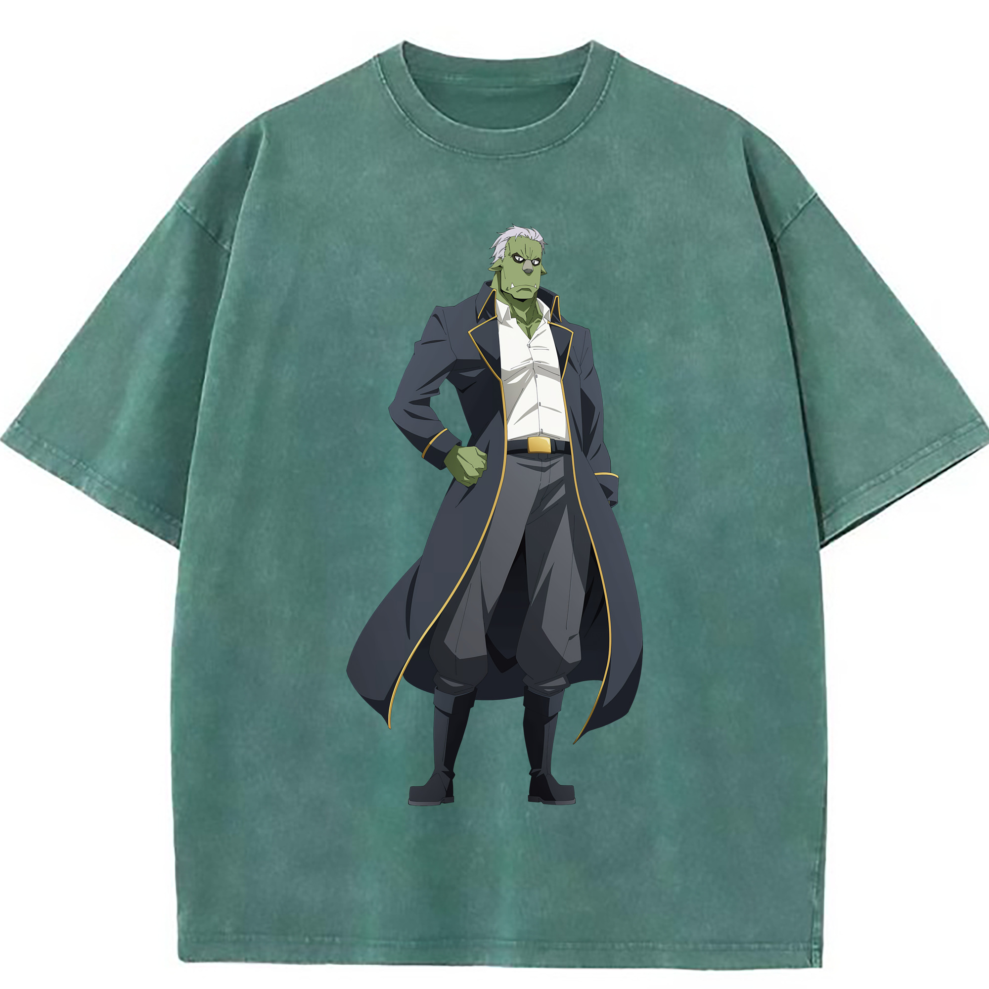（画像用） 転スラ Regarding Reincarnated to Slime 綿100% ヴィンテージ風 半袖Tシャツ（フロントプリント）